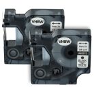 VHBW Label Tape Dymo S0720680, 40913, D1 - 9 mm Black/White