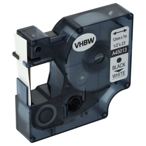 VHBW Dymo S0720530, 45013, D1 Label Tape - 12 mm, Black-White