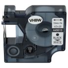 VHBW Dymo S0720530, 45013, D1 Label Tape - 12 mm, Black-White