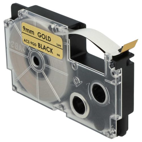 VHBW Casio XR-9GD1 Label Tape, 9 mm, Black-Gold
