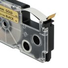 VHBW Casio XR-9GD1 Label Tape, 9 mm, Black-Gold