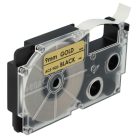 VHBW Casio XR-9GD1 Label Tape, 9 mm, Black-Gold