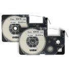 VHBW Etikettband Casio XR-9WE, XR-9WE1 - 9 mm Schwarz/Weiß