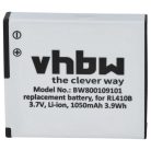 VHBW Video Camera Battery Rollei AC 410-420, RL410B - 1000 mAh 3.7 V Li-Ion