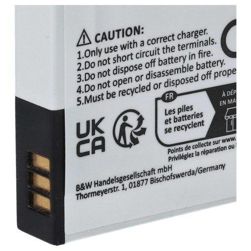 VHBW Video Camera Battery Rollei AC 410-420, RL410B - 1000 mAh 3.7 V Li-Ion