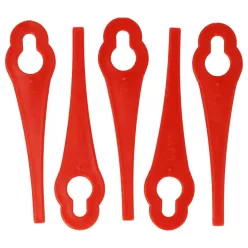   VHBW Grizzly 91094326 Battery Lawn Mower Blade, 5x, Polyamide, Red