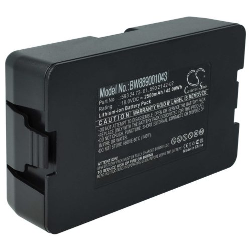VHBW Rasenmäherakku für Flymo 5848428-02, 5848228-01, 584 84 28-02 - 2500 mAh 18 V Li-Ion - Gartengerät
