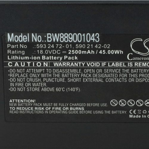 VHBW Rasenmäherakku für Flymo 5848428-02, 5848228-01, 584 84 28-02 - 2500 mAh 18 V Li-Ion - Gartengerät