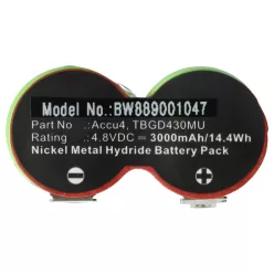   VHBW Gardena TBGD430MU Lawn Mower Battery, 3000 mAh 4.8 V NiMH