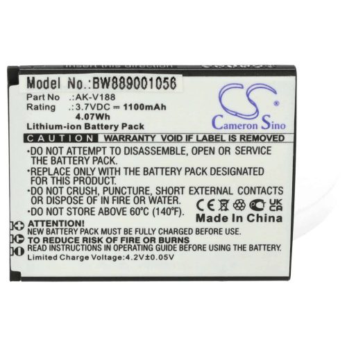 VHBW Mobile Phone Battery Emporia AK-V188 - 1100 mAh 3.7 V Li-Ion - Smartphone Battery