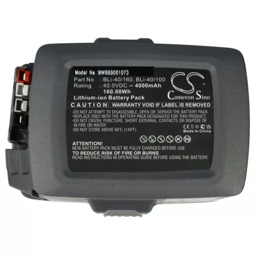 VHBW Gardena 9842, 9843-20, 28311, 9843 Lawn Mower Battery, 4000 mAh 40 V Li-Ion, Dark Gray