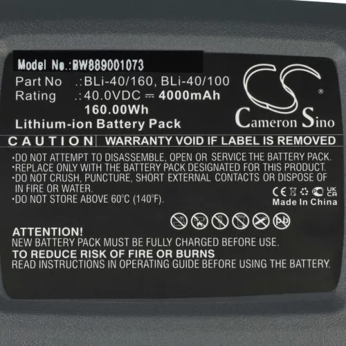 VHBW Gardena 9842, 9843-20, 28311, 9843 Lawn Mower Battery, 4000 mAh 40 V Li-Ion, Dark Gray