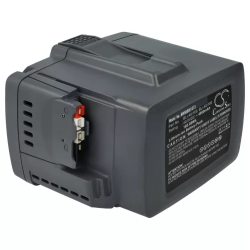 VHBW Gardena 9842, 9843-20, 28311, 9843 Lawn Mower Battery, 4000 mAh 40 V Li-Ion, Dark Gray