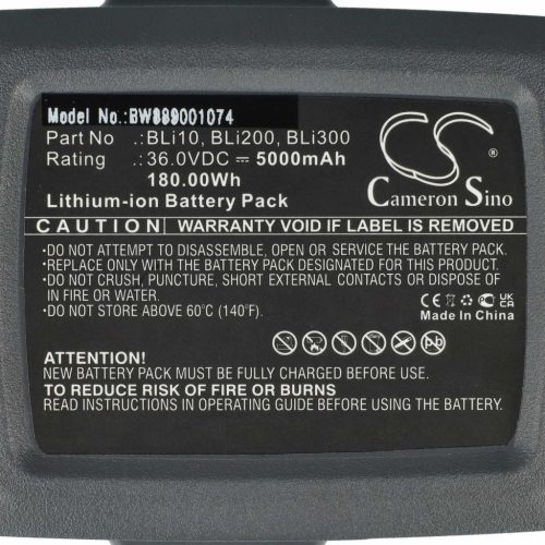 VHBW Lawn Mower Battery Husqvarna 967 07 19-01, 967 09 18-01 - 5000 mAh 36 V Li-Ion, dark gray - Gardening tool