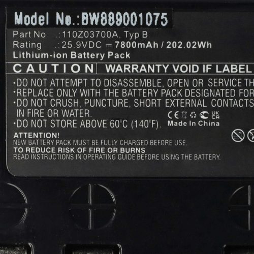 VHBW Ambrogio Type B Lawn Mower Battery, 110Z03700A - 7800 mAh 25.9 V Li-Ion, Black