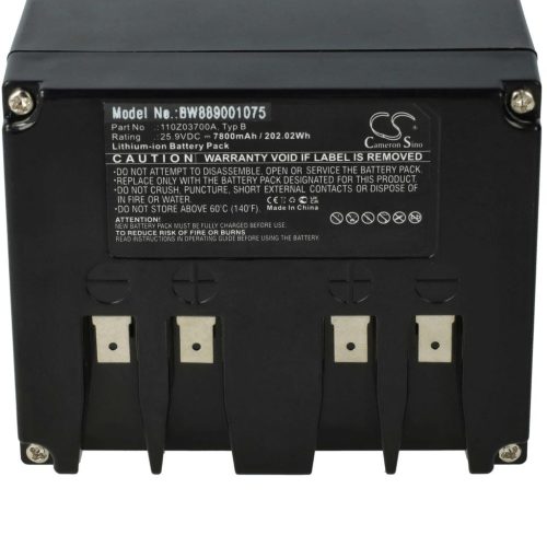 VHBW Ambrogio Type B Lawn Mower Battery, 110Z03700A - 7800 mAh 25.9 V Li-Ion, Black