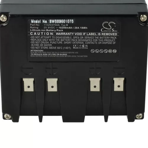 VHBW Ambrogio B 110Z03700A Lawn Mower Battery - 10.2 Ah 25.9 V Li-Ion, Black