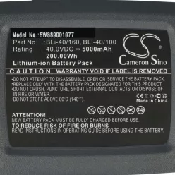   VHBW Gardena 9842, 9843-20, 28311, 9843 Lawn Mower Battery, 5000 mAh 40 V Li-Ion, Dark Gray