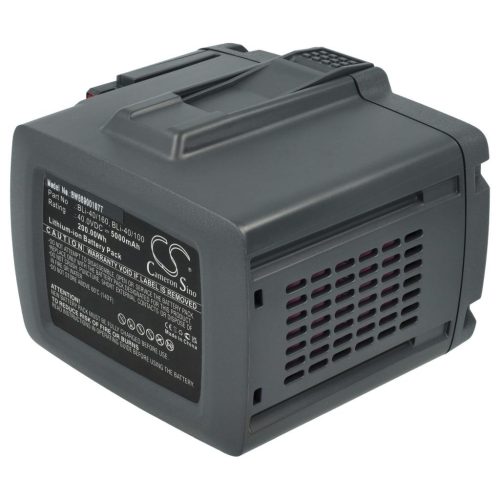 VHBW Gardena 9842, 9843-20, 28311, 9843 Fűnyíró Akkumulátor, 5000 mAh 40 V Li-Ion, Sötétszürke