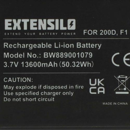 VHBW DAB radio battery Pure ChargePAK F1, for F1 - 13600 mAh 3.7 V Li-Ion