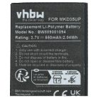 VHBW Autoschlüssel Akku BMW MKD35UP - 550 mAh 3,7 V Li-Polymer