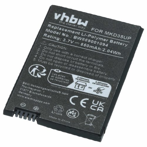 VHBW Autoschlüssel Akku BMW MKD35UP - 550 mAh 3,7 V Li-Polymer