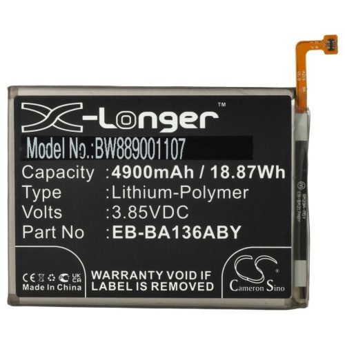 VHBW Mobile Phone Battery for Samsung Galaxy A13 - 4900 mAh 3.85 V Li-Polymer