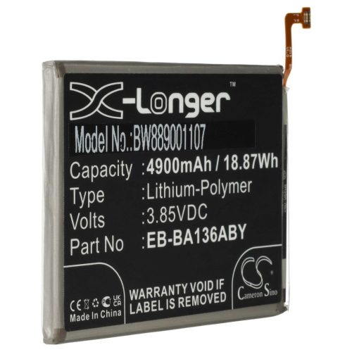 VHBW Mobile Phone Battery for Samsung Galaxy A13 - 4900 mAh 3.85 V Li-Polymer