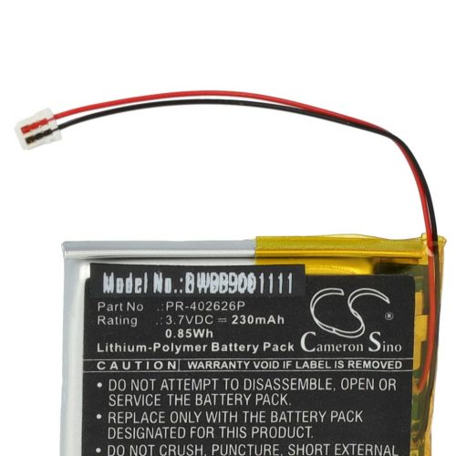 VHBW Suunto PR-402626P Okosóra Elem - 230 mAh 3,7 V Li-polimer