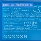 VHBW Radio Akku Albrecht ICP083448, JHHY903448A - 2000 mAh 3,7 V Li-Polymer