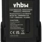 VHBW Motorola PMNN4406, PMNN4406BR, PMNN4409 Radioakku - 2600 mAh 7,4 V Li-Ion + Gürtelclip