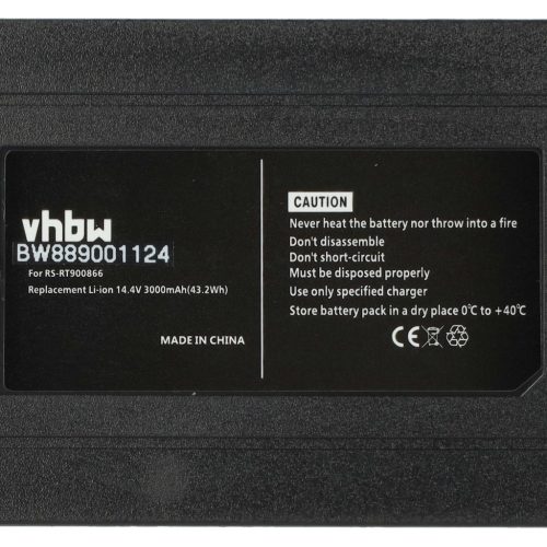 VHBW Battery for Fakir 3121140 - 3000 mAh, 14.4 V, Li-Ion