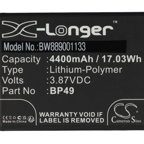 VHBW Mobile Phone Battery for Poco BP49 - 4400 mAh 3.87 V Li-Polymer - Smartphone Battery