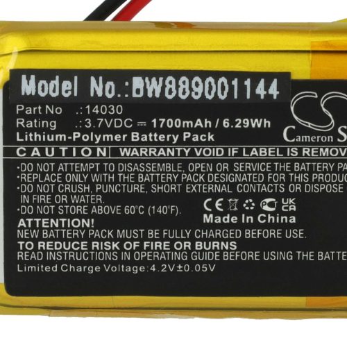 VHBW Battery for Lego 14030 Educational Robot etc. - 1700 mAh 3.7 V Li-Polymer