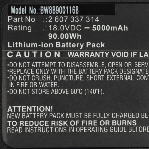 VHBW Electric Power Tool Battery for Bosch Universal Pump 18V, AdvancedVac 18V-8, UniversalGrassCut 18V-26 Devices - 18V, Li-Ion, 5000mAh