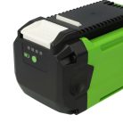 VHBW Greenworks GWG40B2, GWG40B4 Fűnyíró Akkumulátor - 3000 mAh 40 V Li-Ion, Fekete/Zöld