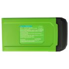 VHBW Greenworks GWG40B2, GWG40B4 Fűnyíró Akkumulátor - 3000 mAh 40 V Li-Ion, Fekete/Zöld