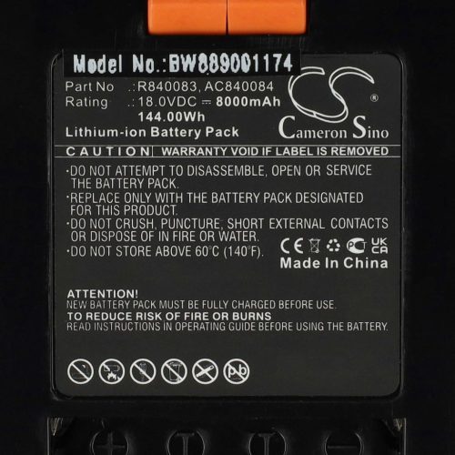 VHBW Electric Hand Tool Battery for AEG L1815R, L1830R - 8000 mAh, 18 V, Li-Ion