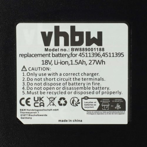 Elektromos kéziszerszámgép akkumulátor Einhell Power X-Change Agillo 18/200, Freelexo 1200 LCD multifunkcionális szerszámokhoz - 18V, Li-Ion, 1500mAh