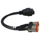 VHBW OBD2 Adapter für Harley Davidson-Motorrad - 4 pin, 6 pin zu OBD 2 16 pin