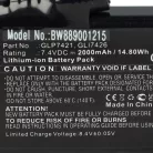 VHBW Motorcycle Glove Battery Glovii GLP7421, GLI7426 - 2000 mAh 7.4 V Li-Ion