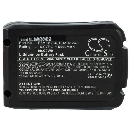VHBW Gardena Lawn Mower Battery 14902-2, 14902-20, 14903-20, 14903 - 5000 mAh 18 V Li-Ion, Black