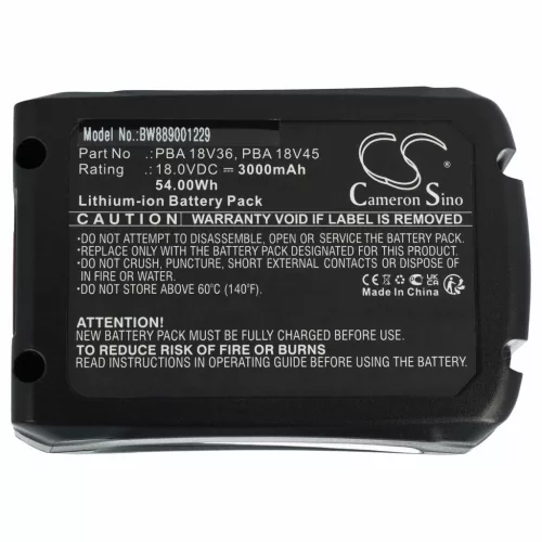 VHBW Gardena Lawn Mower Battery 14902-2, 14905-20, 14902-20, 14903-20, 14903 - 3000 mAh 18 V Li-Ion