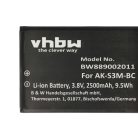 VHBW Senior mobile phone battery Emporia AK-S3M - 2500 mAh 3.8 V Li-polymer - Smartphone battery