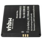 VHBW Senior mobile phone battery Emporia AK-S3M - 2500 mAh 3.8 V Li-polymer - Smartphone battery