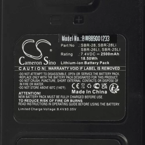 VHBW Radio Akku SBR-25LI, SBR-28Li, SBR-26LI, SBR-28 - 2500 mAh 7,4 V Li-Ion