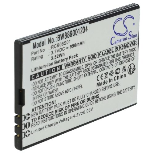 VHBW Mobile Phone Battery for Swisstone RCB06S01 - 950 mAh 3.7 V Li-Ion - Smartphone Battery