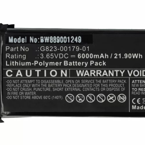 VHBW Intercom Doorbell Battery Google Nest G823-00179-01 - 6000 mAh 3.65 V Li-polymer