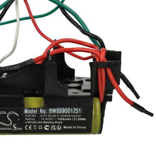 VHBW Battery AEG 140026702013, 140112523026, 140055192532 types - 1500 mAh, 14.4 V, Li-Ion