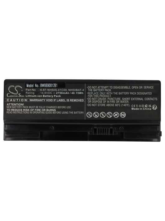 Clevo NH50BAT-4, 6-87-NH50S-41C00 notebook akkumulátor  - 2750 mAh 14,6 V Li-Ion